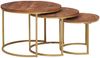 vidaXL Nesting-Couchtische 3 pcs Honigbraun Massivholz Mango und Stahl 4104637 Bild 2