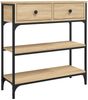 vidaXL Konsolentisch Sonoma-Eiche 72,5x25x75 cm Holzwerkstoff 834186 Bild 2