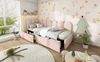Polsterbett/Daybett 90×200 cm mit 2 Schubladen & Lattenrost, Samt Rosa Bild 2