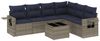 vidaXL 7-teiliges Gartensofa-Set mit Kissen, grau, Polyrattan 3220220 Bild 2