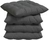 vidaXL Sitzkissen 4 pcs Dunkelgrau 40 x 40 x 6 cm Stoff 42015147 Bild 2