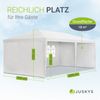Juskys Partyzelt mit Dach & Seitenwänden, Stahl / Polyethylen weiß, 3x6 m, 18 m² Bild 4