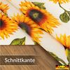 ANRO Tischdecke abwaschbar Baumwolloptik Sonnenblumen Gelb wetterfest (Einzelstück 1-tlg, eine Tischdecke), Stofftischdecke schmutzabweisend 100x140 cm Sonnenblumen Gelb Bild 3