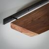 Wandregal Bord Akazienholz massiv, Baumkanten-Design, modern, natur, 120 cm, verdeckte Befestigung Bild 4