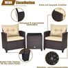 KOMFOTTEU Sitzgruppe Rattan Gartenmöbel, (Set, 3-tlg), mit Sitzkissen Bild 3