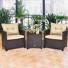 KOMFOTTEU Sitzgruppe Rattan Gartenmöbel, (Set, 3-tlg), mit Sitzkissen Bild 5