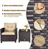 KOMFOTTEU Sitzgruppe Rattan Gartenmöbel, (Set, 3-tlg), mit Sitzkissen Bild 4