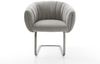 Freischwinger Jada-Flex Strukturstoff Soft Grau Freischwinger flach Graphit Taschenfederkern Bild 2