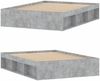 vidaXL Bettgestell Betongrau 135x190 cm 3203911 Bild 3
