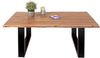 Couchtisch Baumkante massiv Akazie Natur 110 x 75 cm U-Gestell schwarz INSA 80582408 Bild 4