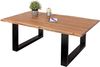 Couchtisch Baumkante massiv Akazie Natur 110 x 75 cm U-Gestell schwarz INSA 80582408 Bild 3