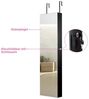 COSTWAY Schmuckschrank mit LED Beleuchtung, Schmuckregal haengend mit Spiegel, abschliessbar mit Schlüsseln, 120 cm hoch, schwarz Bild 4