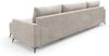 Wohnlandschaft mit Schlaffunktion SILVES Sofa U-Form Stoff Poso Altweiß Bild 2