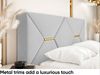MEBLINI Polsterbett 180x200 mit Lattenrost mit Matratze – LIZZY – Hellgrau Samt – Doppelbett mit Bettkasten - Stauraumbett - Kopfteil Bett mit Stauraum Bild 4