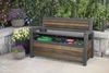 Dmora Aufbewahrungstruhe für draußen Estevan, Gartenbox, Outdoor-Truhe, Stauraumbank für außen, 133x61 h89 cm, Nussbaum Bild 2