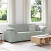 vidaXL 3-Sitzer-Sofa Hellgrau 220x77x82 cm Samt 4105277 Bild 1