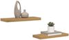 vidaXL Wandregal Wandmontiert 2 pcs Braun 60 x 23 x 4 cm Holzwerkstoff 42019948 Bild 3