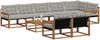 vidaXL Outdoor-Sofagarnitur mit Kissen 9 pcs Natürlich und Hellgrau 3369594 Bild 3