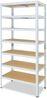 shelfplaza HOME 230x90x45 cm Schwerlastregal in weiß mit 7 Böden und 125 kg Traglast pro Boden Bild 5