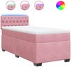 vidaXL Boxspringbett mit Matratze Rosa 100x200 cm Samt 3288545 Bild 2