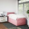 vidaXL Boxspringbett mit Matratze Rosa 100x200 cm Samt 3288545 Bild 5