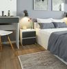 Home Collective Kommode 40 cm breit Holz Highboard Sideboard für Flur Schlafzimmer Wohnzimmer (Mehrzweckschrank Schrank schmal Kommode Schlafzimmer mit Schubladen), mit zwei Schublade 40 cm hoch viel Stauraum, weiß grau Bild 3