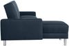 Just Fashion Funktionssofa Flachgewebe Blau Metall Chromfarben Bild 5