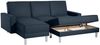 Just Fashion Funktionssofa Flachgewebe Blau Metall Chromfarben Bild 3