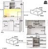 Küchen-Hochschrank B 120 x T 40 x H 183,5 cm, aus MDF, mit LED-Beleuchtung, 8 Schubladen und verstellbaren Einlegeböden Bild 5