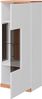 OTTO home Vitrine RIBE75, 1Glasboden variabel, dunkles gehärtetes Glas, Trendfarbe Oberplatte Eiche massiv,dunkles Glas, schwarze Metall Griffe Bild 3