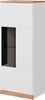 OTTO home Vitrine RIBE75, 1Glasboden variabel, dunkles gehärtetes Glas, Trendfarbe Oberplatte Eiche massiv,dunkles Glas, schwarze Metall Griffe Bild 2
