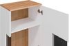 OTTO home Vitrine RIBE75, 1Glasboden variabel, dunkles gehärtetes Glas, Trendfarbe Oberplatte Eiche massiv,dunkles Glas, schwarze Metall Griffe Bild 4