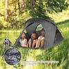 4 in 1 Wanderzelt Set für 2 Personen mit Abdeckung und Matratze 194 x 146 x 160 cm Grau Bild 3