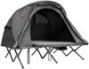 4 in 1 Wanderzelt Set für 2 Personen mit Abdeckung und Matratze 194 x 146 x 160 cm Grau Bild 2