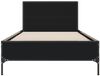 vidaXL Bettgestell Schwarz 75x190 cm Holzwerkstoff und Metall 845557 Bild 4