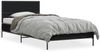 vidaXL Bettgestell Schwarz 75x190 cm Holzwerkstoff und Metall 845557 Bild 2