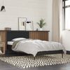 vidaXL Bettgestell Schwarz 75x190 cm Holzwerkstoff und Metall 845557 Bild 1