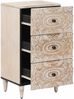 vidaXL Sideboard mit Speicher Weiß 40 x 33,5 x 75 cm Massivholz Mango 4018391 Bild 2