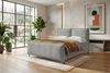 Boxspringbett Elysio Plus - Cordstoff - hellgrau - 180x200 cm Bild 2