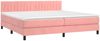 vidaXL Boxspringbett mit Matratze Rosa 200x200 cm Samt 3141448 Bild 3