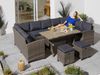KONIFERA Gartenlounge-Set Rotterdam, (Set, 20-tlg, 3x 3er Sofa, 2x Hocker, 1x Tisch 120x82x67cm, inkl. Auflagen), Polyrattan, Stahl, Tischplatte aus Nonwood Bild 2