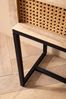 FineBuy Nachtkonsole Mango Massivholz mit Rattan & Metallgestell – Nachttisch im Boho & Natur Design mit Schublade, Nachtkästchen mit Wiener Geflecht für Boxspringbetten – 50x60x30 cm Bild 5