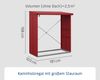 Hörmann Ecostar Metall Kaminholzregal Elegant Typ 2, 181 x 103 cm, purpurrot, 181 x 103 x 198 cm (T x B x H) Bild 4