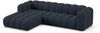 Micadoni Modulares Ecksofa Lupine 4-Sitzer Links Chenille Eden Marineblau Bild 2
