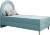 Kinderbett NEST, Boxspringbetten für Kinderzimmer, Jugendbett, Einzelbett mit Matratze 90 x 180 cm - Blau Velvet - Topper T25 Bild 4