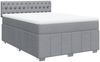 vidaXL Boxspringbett mit Matratze Hellgrau 140x190 cm Stoff 3287070 Bild 2