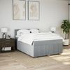 vidaXL Boxspringbett mit Matratze Hellgrau 140x190 cm Stoff 3287070 Bild 3