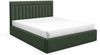 MEBLINI Polsterbett 140x200 mit Lattenrost ohne Matratze – BELORDI – Grün Samt – Doppelbett mit Bettkasten - Stauraumbett - Kopfteil Bett mit Stauraum Bild 2