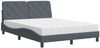vidaXL Bett mit Matratze Dunkelgrau 120x200 cm Samt 3208647 Bild 2