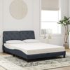 vidaXL Bett mit Matratze Dunkelgrau 120x200 cm Samt 3208647 Bild 3